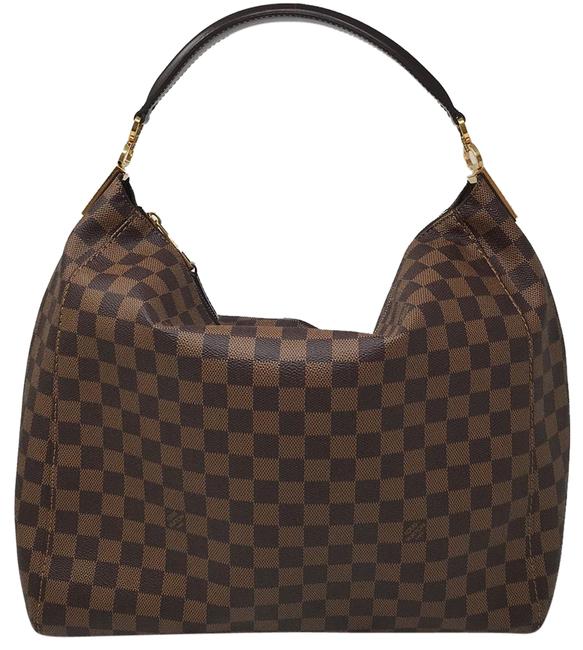 Louis Vuitton Portobello Damier Ebene Coated Canvas Hobo Bag