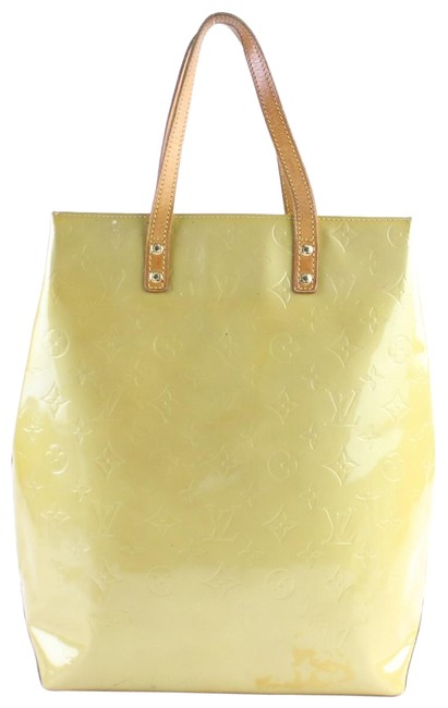 Louis Vuitton Reade Mm 19lr0323 Yellow Monogram Vernis Leather Tote