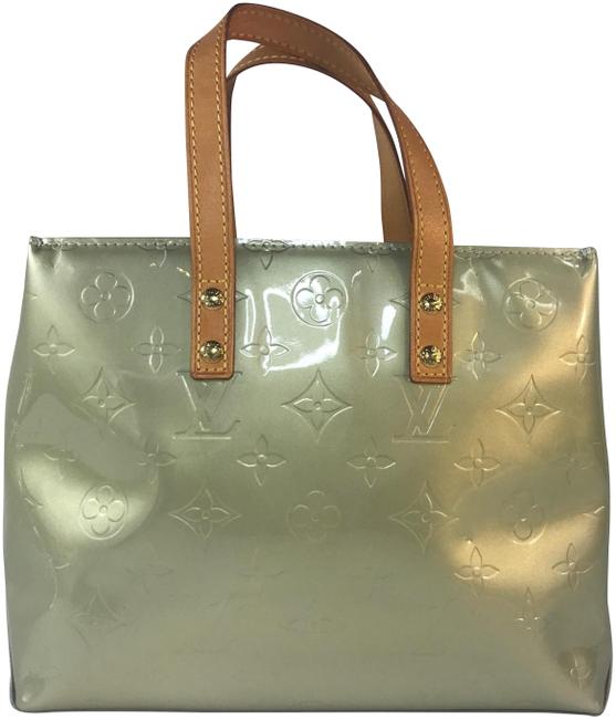 Louis Vuitton Reade Monogram Vernis Gris Art Deco Leather Satchel