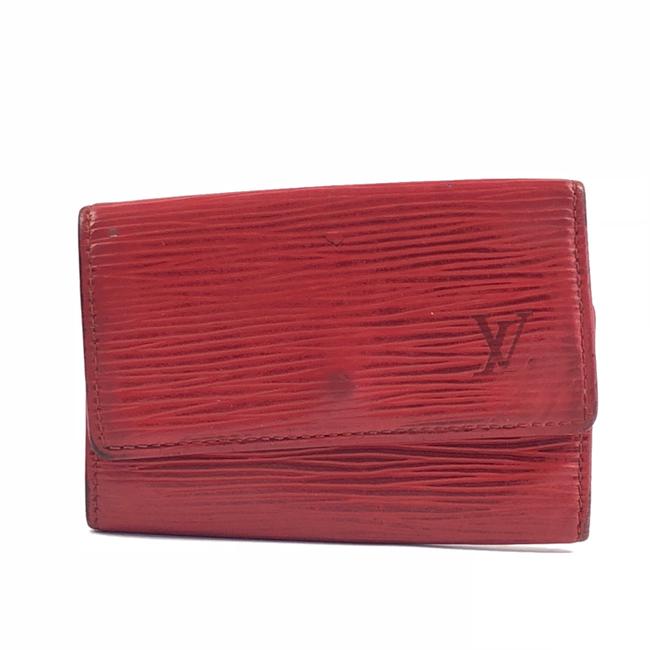 Louis Vuitton Red 6 Ring Key Holder Wallet