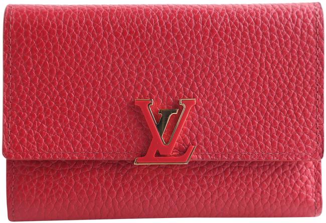 Louis Vuitton Red Capucines Compact Wallet