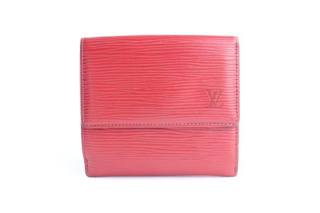 Louis Vuitton Red Epi Compact 38lr0627 Wallet