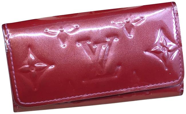 Louis Vuitton Red Lv619 Vernis Monogram 4 Key Holder Wallet