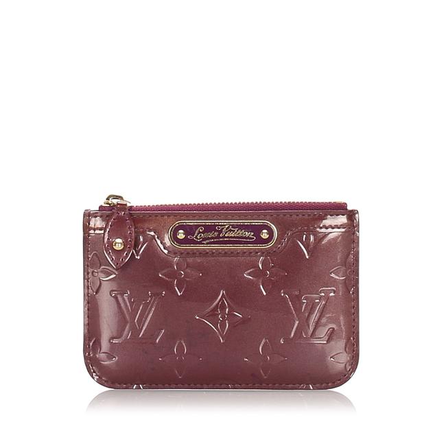 Louis Vuitton Red Pochette Vernis Cles Wallet