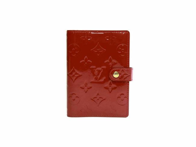 Louis Vuitton Red Vernis Agenda Pm Notebook Wallet