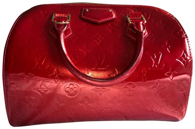 Louis Vuitton Red Vernis Patent Leather Satchel