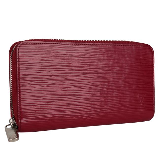 Louis Vuitton Red Zippy Organizer Clutch Epi Leather 7274 Wallet