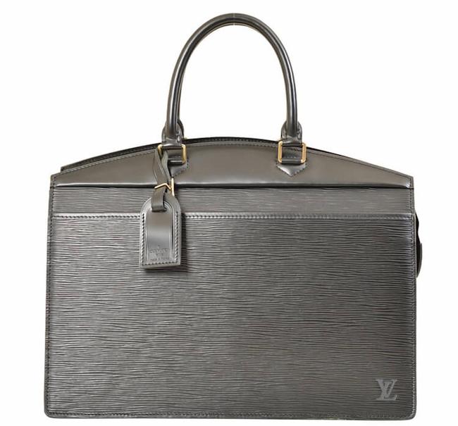 Louis Vuitton Riviera Handbag Purse M48182 Black Epi Leather Satchel
