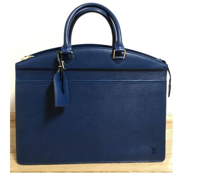 Louis Vuitton Riviera Toledo Blue Epi Leather Tote