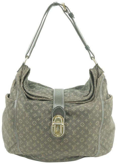 Louis Vuitton Romance Ebene 14lk0108 Brown Monogram Mini Lin Canvas Hobo Bag