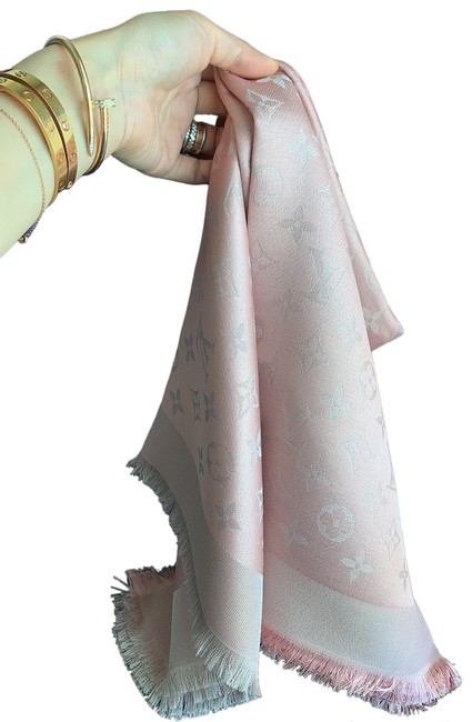Louis Vuitton Rose Ballerine Monogram Shawl ScarfWrap