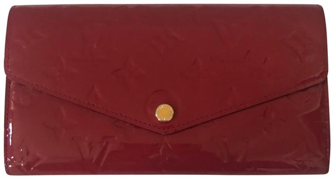 Louis Vuitton Rose Indian Porte Monogram Vernis Sarah Long Bifold Wallet