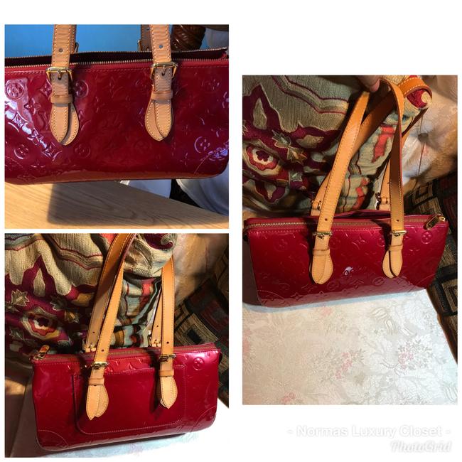 Louis Vuitton Vernis Red Rosewood Satchel
