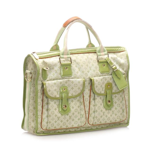 Louis Vuitton Sac Mary Kate Green Leather Satchel