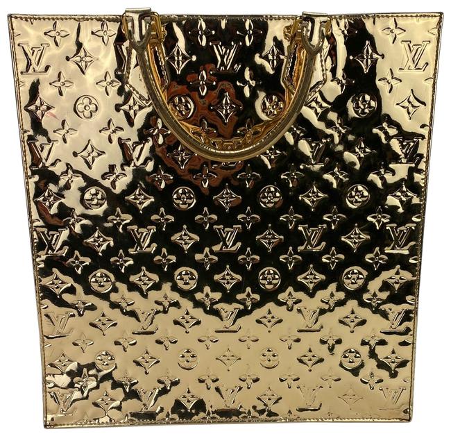 Louis Vuitton Sac Plat Limited Gold Miroir Vernis Leather Tote