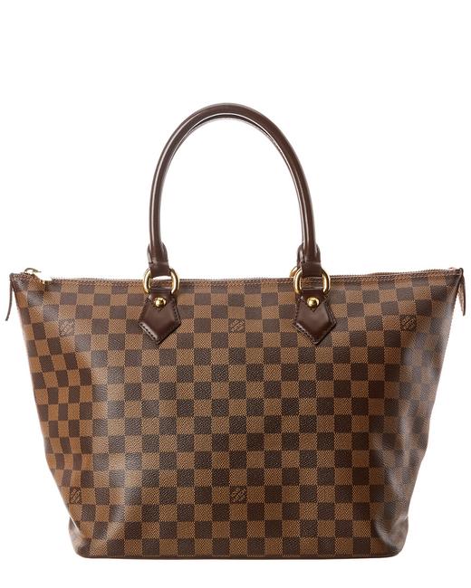 Louis Vuitton Saleya Pre owned Damier Ebene Canvas Mm Brown Tote