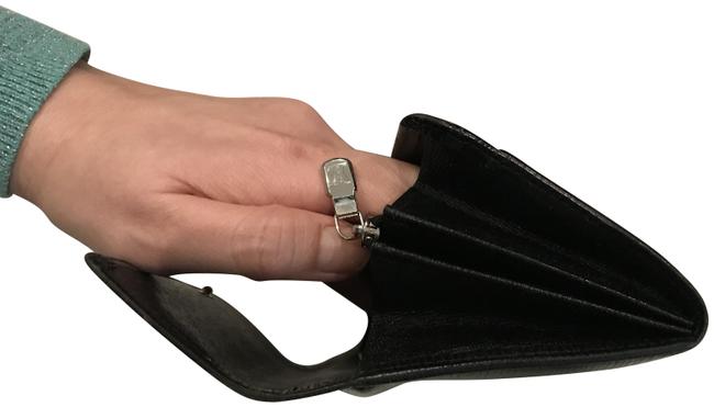 Louis Vuitton Sarah Wallet Black Leather Clutch