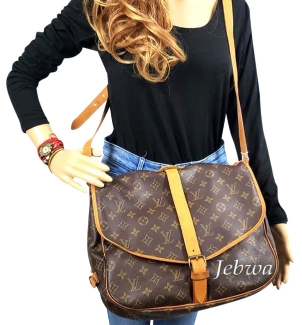 Louis Vuitton Saumur 35 Coated #5917l22 Brown Cross Body Bag