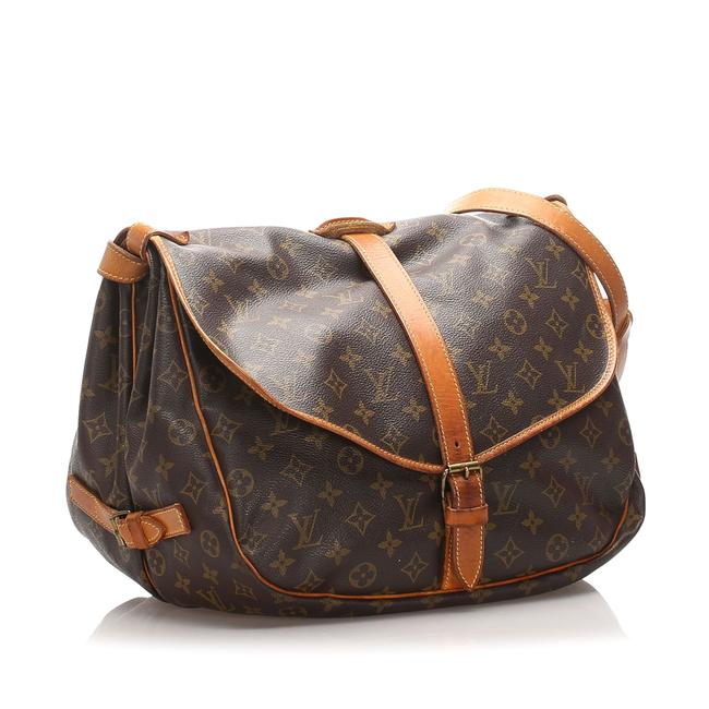 Louis Vuitton Saumur Monogram 35 Brown Leather Cross Body Bag