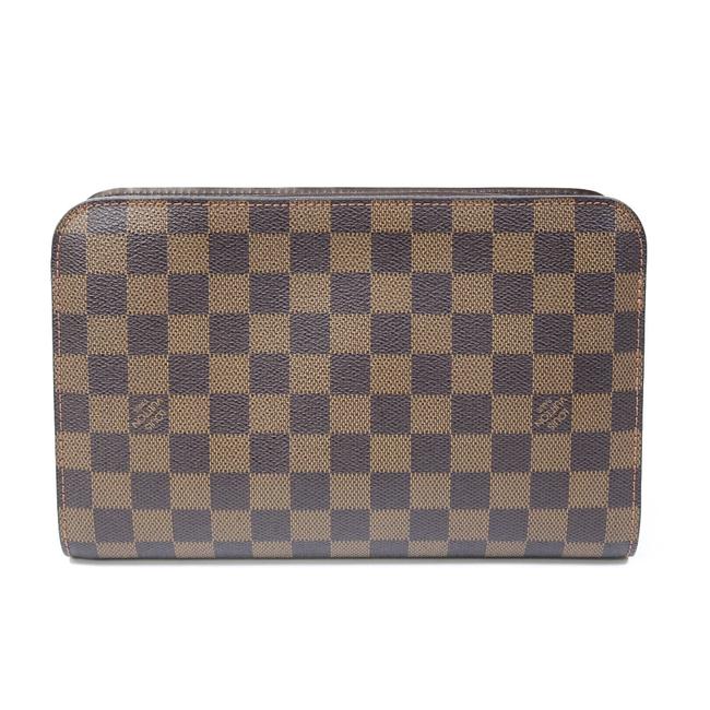 Louis Vuitton Second Saint N51993 Women Men Brown Damier Canvas Or Clutch