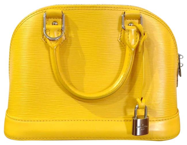 Louis Vuitton Shoulder Bag Alma Yellow Epi Leather Satchel