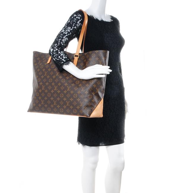 Louis Vuitton Shoulder Bag Cabas Alto Gm Brown Cowhide Leather Tote