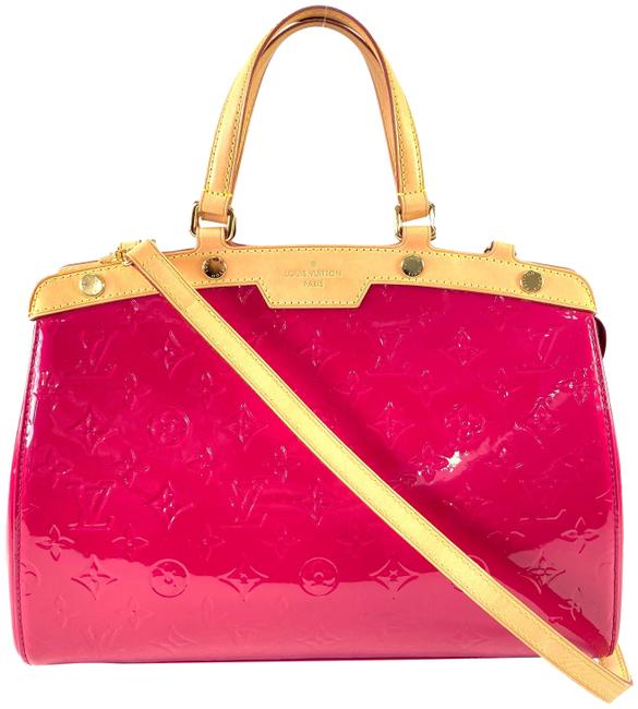 Louis Vuitton Shoulder Brea Mm Magenta Fuchsia Vernis Leather Cross Body Bag