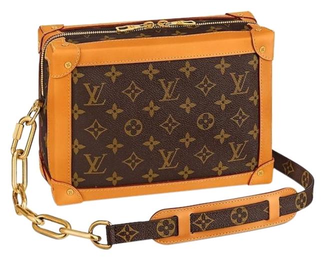 Louis Vuitton Soft Trunk Brown Cowhide Leather Coated Canvas Cross Body Bag