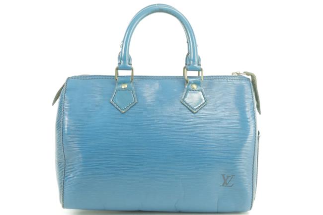 Louis Vuitton Speedy 25 17lk0102 Blue Epi Leather Satchel