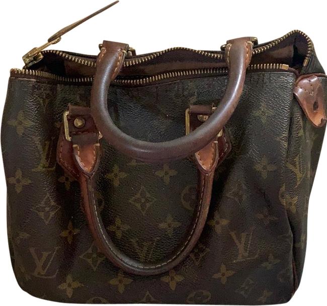 Louis Vuitton Speedy 25 Brown Tan Leather Satchel