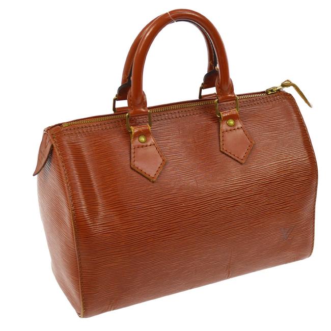 Louis Vuitton Speedy 25 Epi Tan Brown Leather Satchel