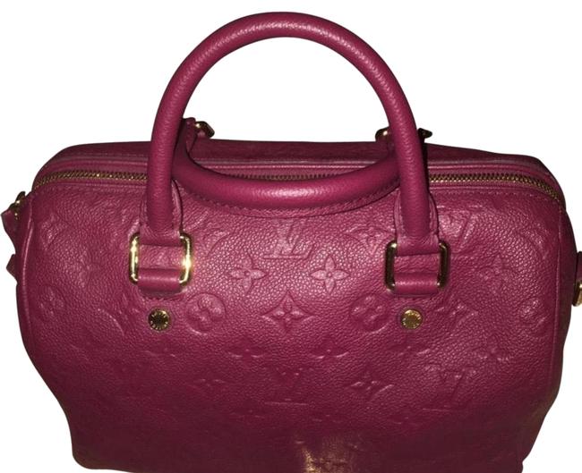 Louis Vuitton Speedy 25 Monogram Empreinte Fuchsia Satchel