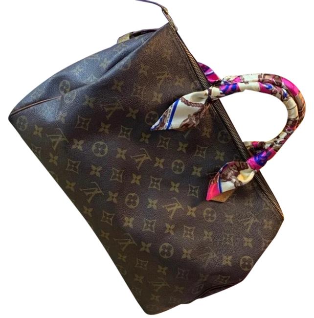 Louis Vuitton Speedy 30 Brown Leather Satchel