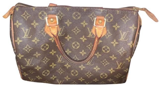 Louis Vuitton Speedy 30 Monogram Brown Leather Satchel