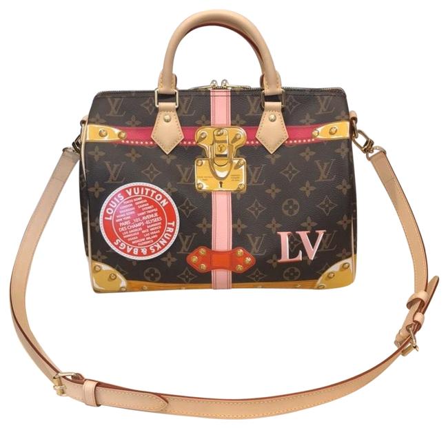 Louis Vuitton Speedy 30 Trunks Monogram Coated Canvas Satchel