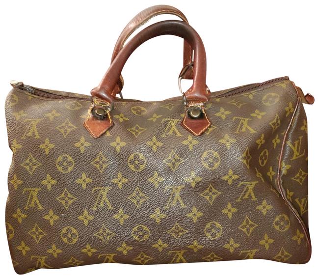 Louis Vuitton Speedy 35 Brown Monogram Satchel