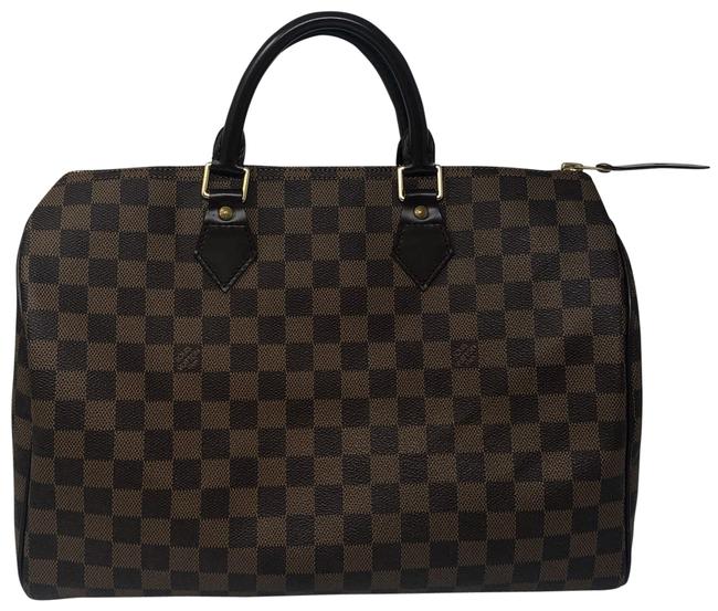 Louis Vuitton Speedy 35 Damier Ebene Satchel