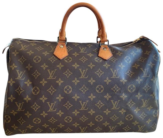 Louis Vuitton Speedy 40 Handbag Brown Monogram Canvas and Leather Satchel