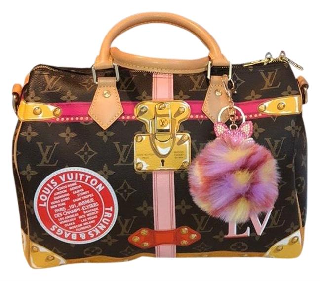 Louis Vuitton Speedy Bandouliere 30 Brown Tan Leather Satchel