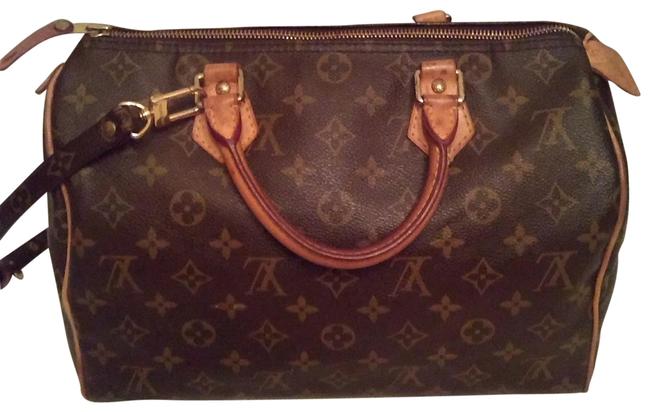 Louis Vuitton Speedy Brown Leather Satchel