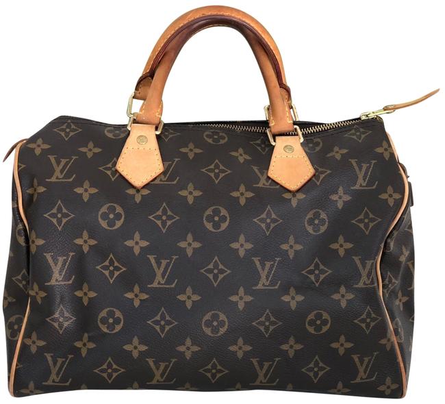 Louis Vuitton Speedy Brown Monogram Leather Satchel