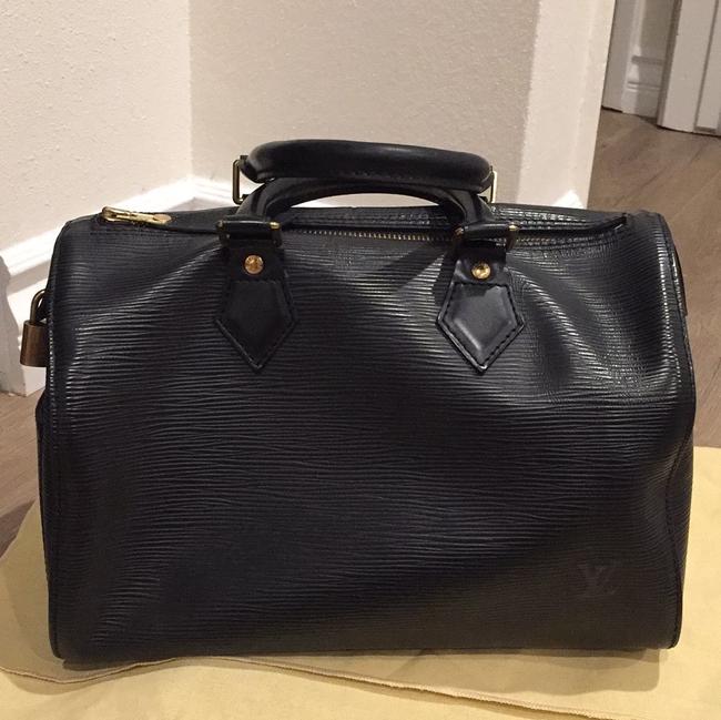 Louis Vuitton Speedy Epi Collection Black Cowhide Leather Satchel