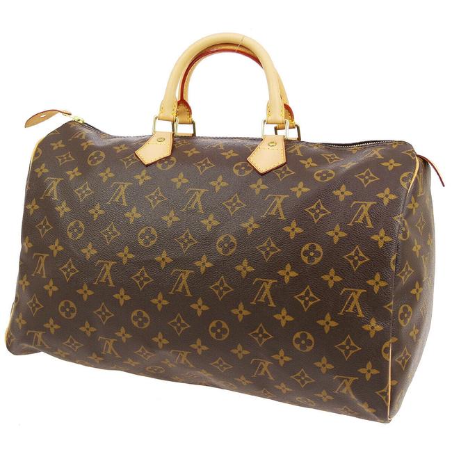 Louis Vuitton Speedy Like New 40 Monogram Brown Canvas Satchel