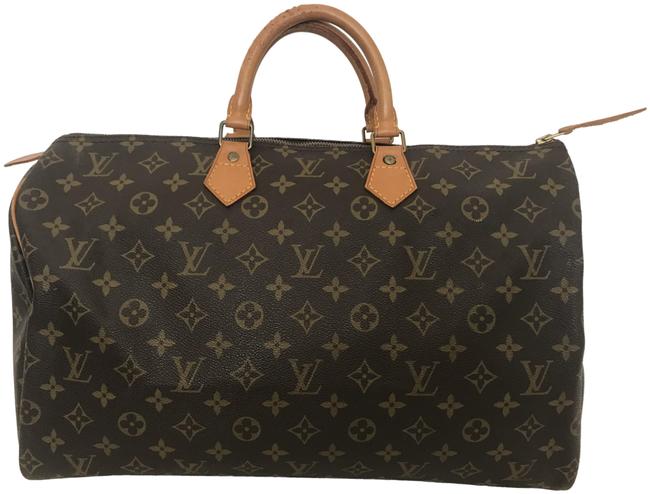 Louis Vuitton Speedy Lv 40 Monogram Brown Canvas Satchel