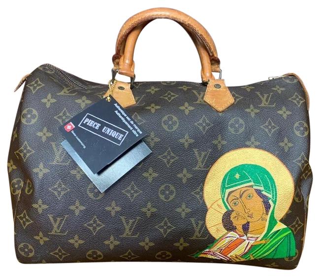 Louis Vuitton Speedy Madonna and Child Brown Monogram Canvas Tote