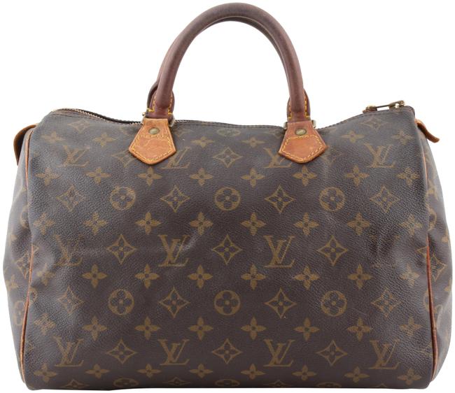 Louis Vuitton Speedy Monogram 30 Brown Canvas Tote