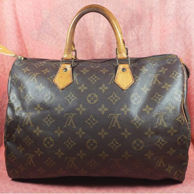 Louis Vuitton Speedy Monogram 35 Leather Satchel