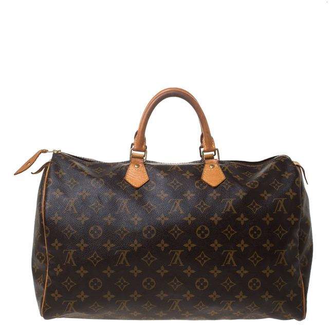 Louis Vuitton Speedy Monogram Canvas 40 Brown Satchel