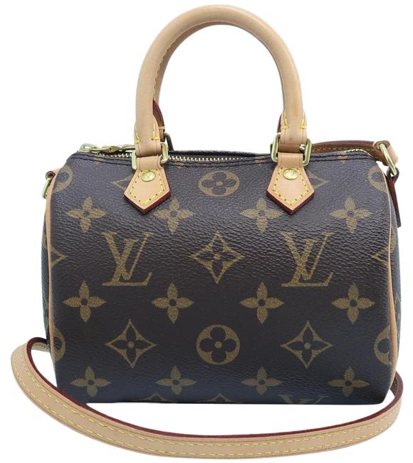 Louis Vuitton Speedy Nano Monogram Brown Canvas Satchel