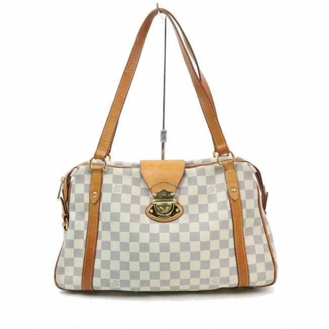 Louis Vuitton Stresa Damier Azur Pm 870505 White Coated Canvas Tote